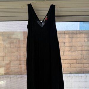 Marine Layer Corinne Maxi Dress, Black/Medium